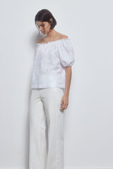 Pedro del Hierro Romantic off shoulder blouse Ecru