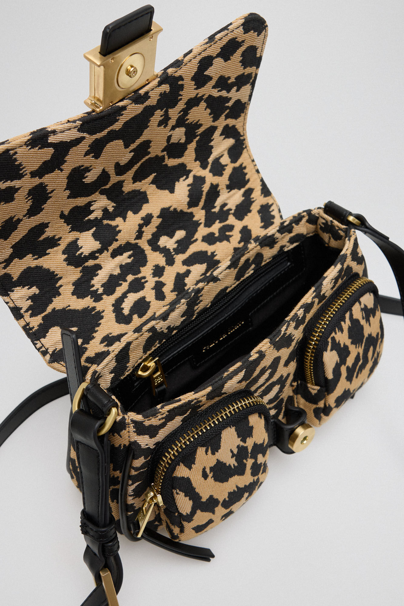 Pedro del Hierro Animal print shoulder bag Brown