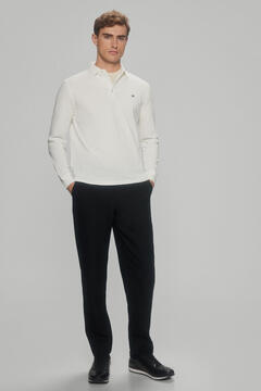 Pedro del Hierro Essential long-sleeved polo shirt White