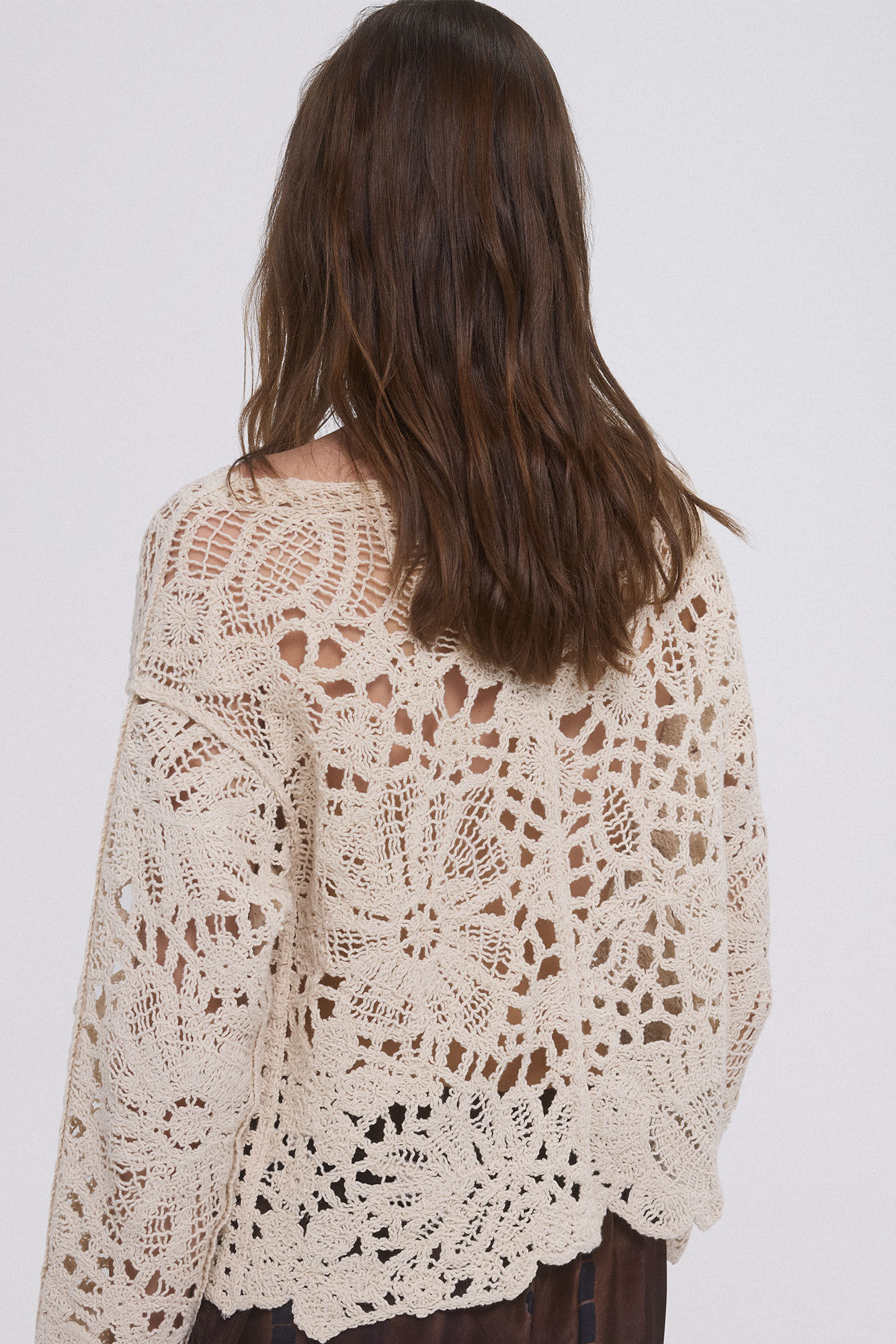 Pedro del Hierro Jersey crochet Beige