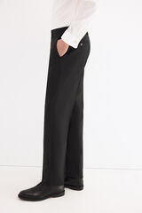 Pedro del Hierro Plain bi-stretch tailored trousers Grey