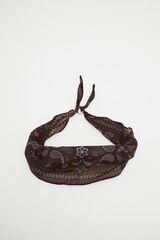 Pedro del Hierro Paisley print scarf Brown