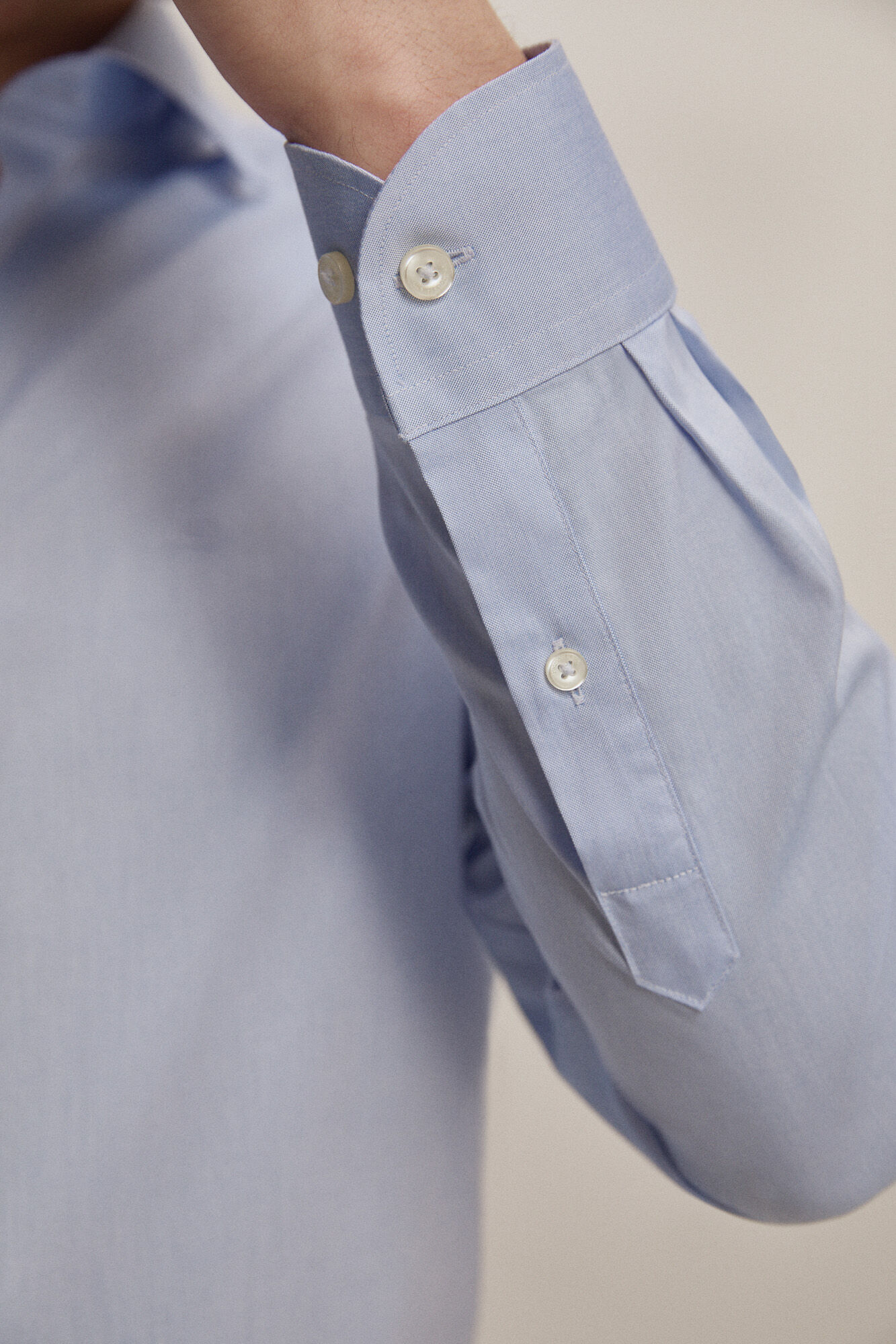 Pedro del Hierro Camisa Non Iron vestir tailored fit lisa Azul