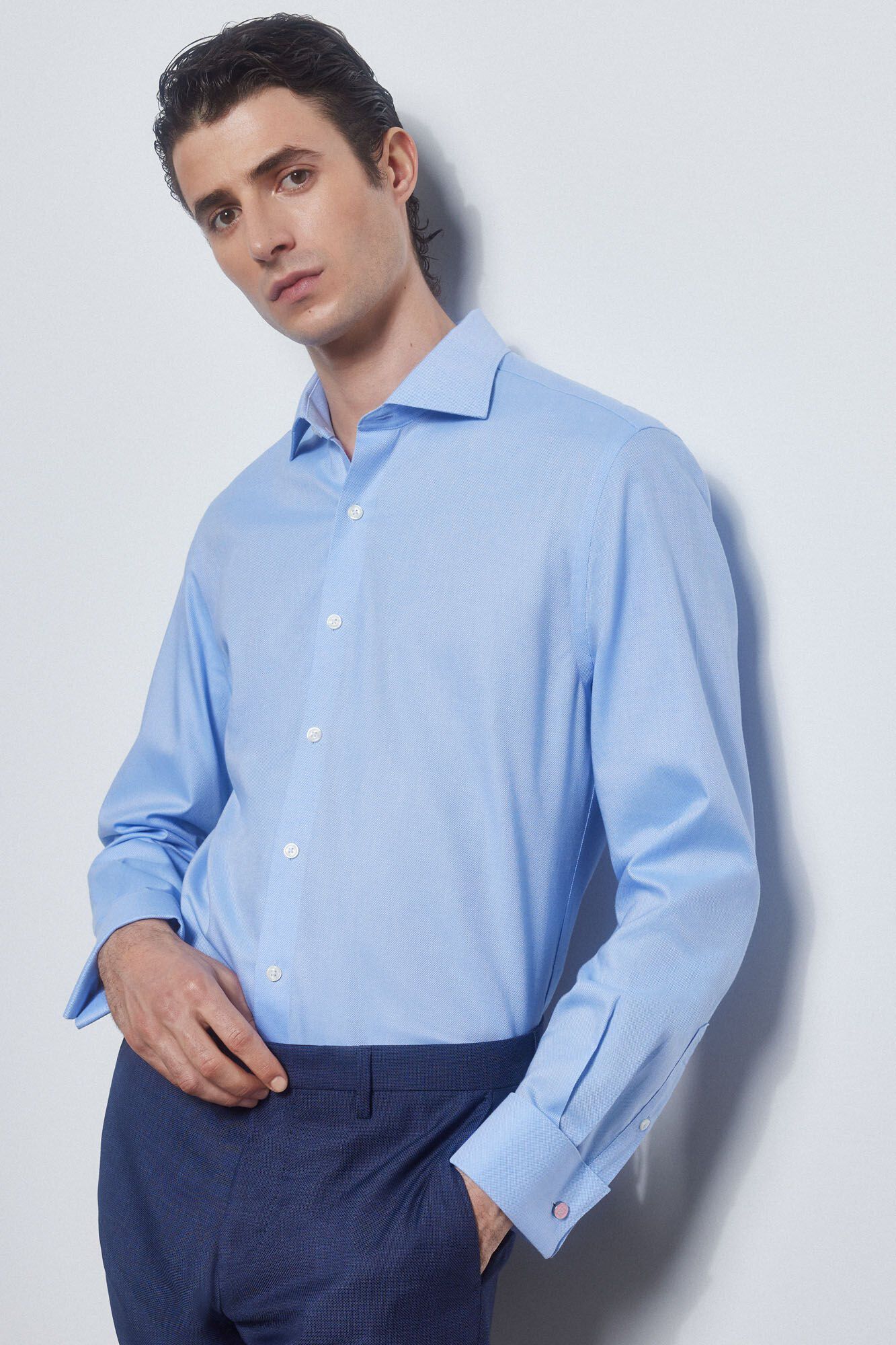 pedro del hierro Camisa gemelos lisa non iron antimanchas Gran