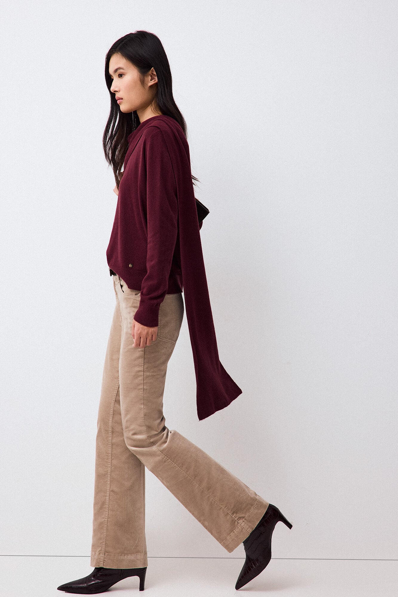 Pedro del Hierro Jumper with scarf Burgundy