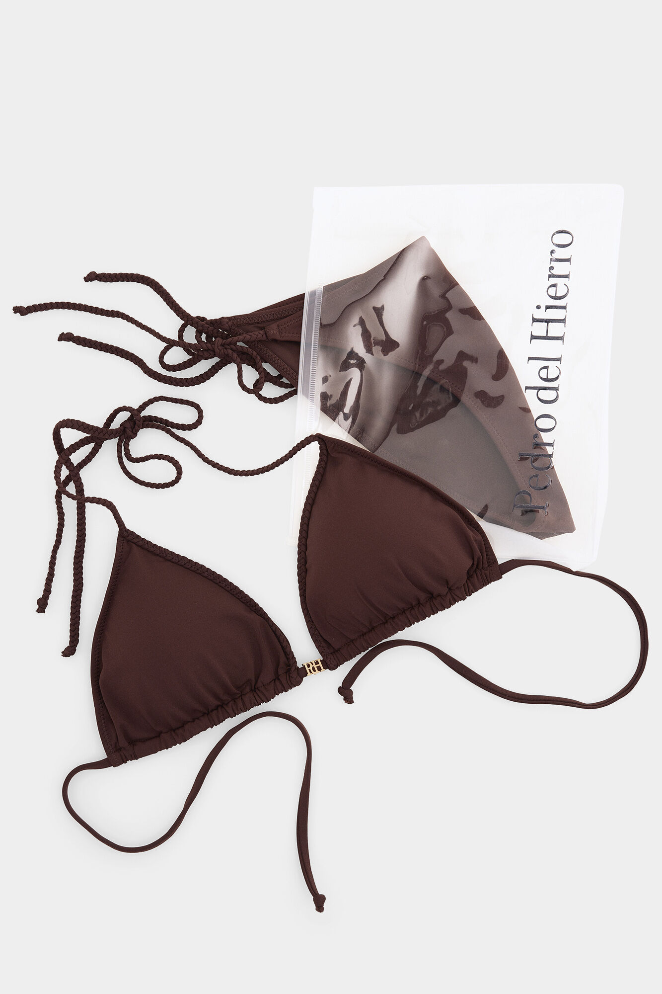 Pedro del Hierro Braided detail bikini Brown