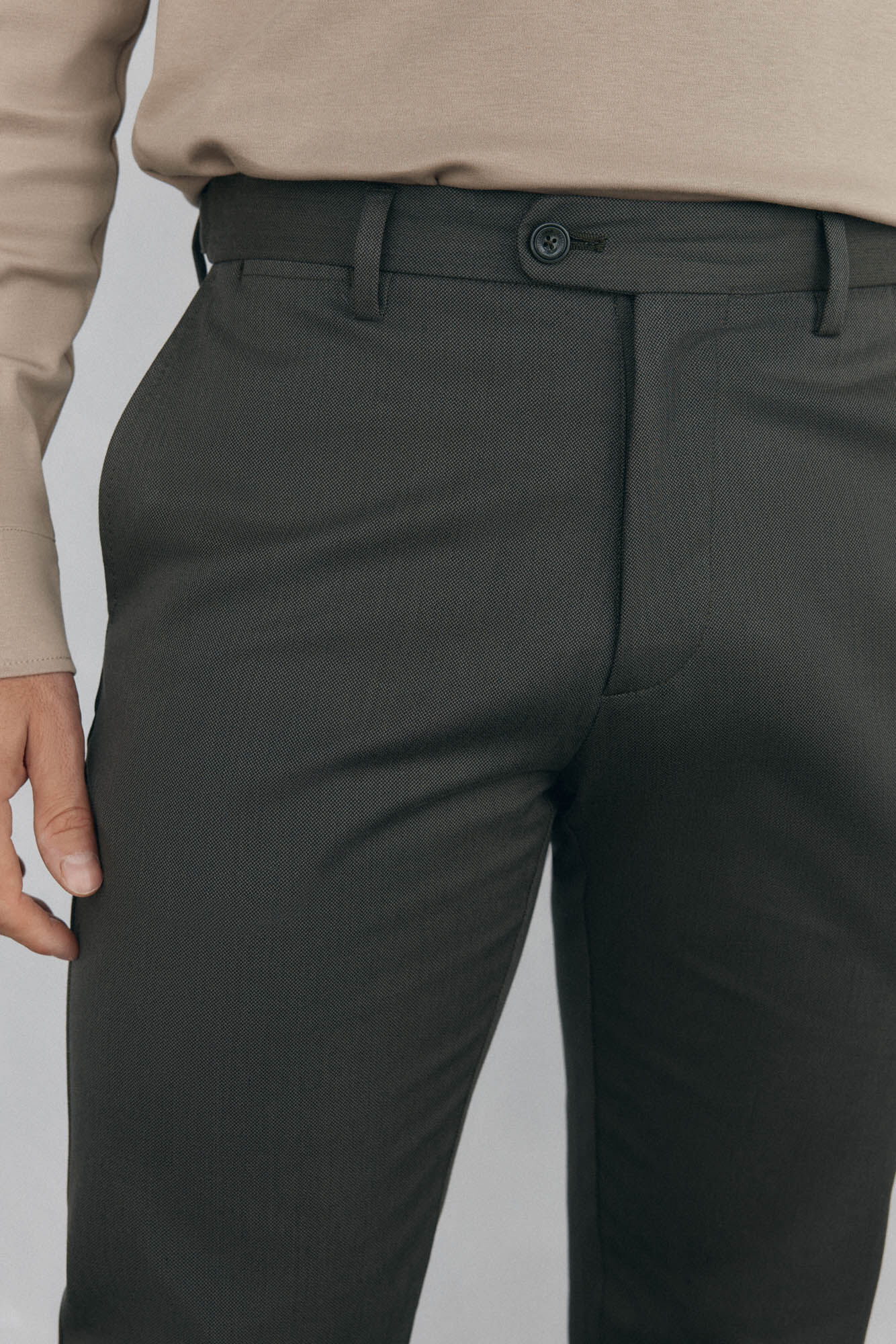 Pedro del Hierro Slim-fit print chinos pants Green