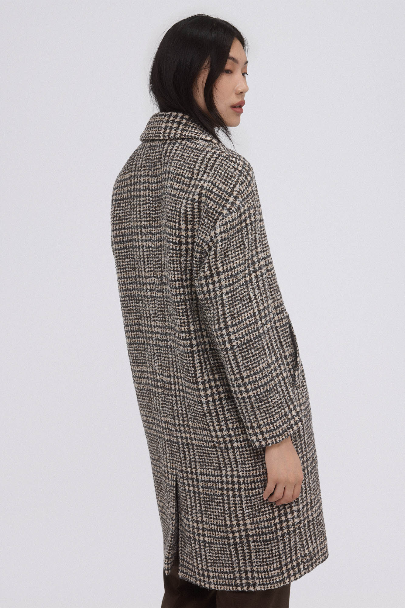 Pedro del Hierro Sobretudo xadrez Beige