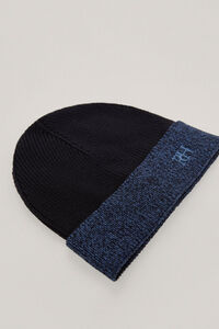 Pedro del Hierro Ribbed knit hat Blue