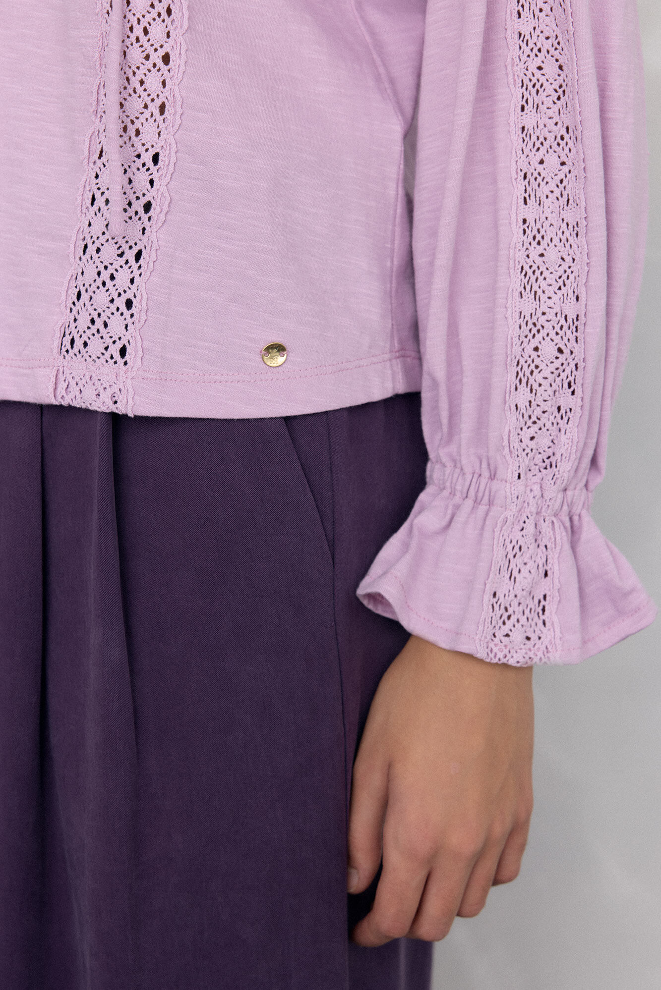 Pedro del Hierro Puffed bow or tie -shirt Pink