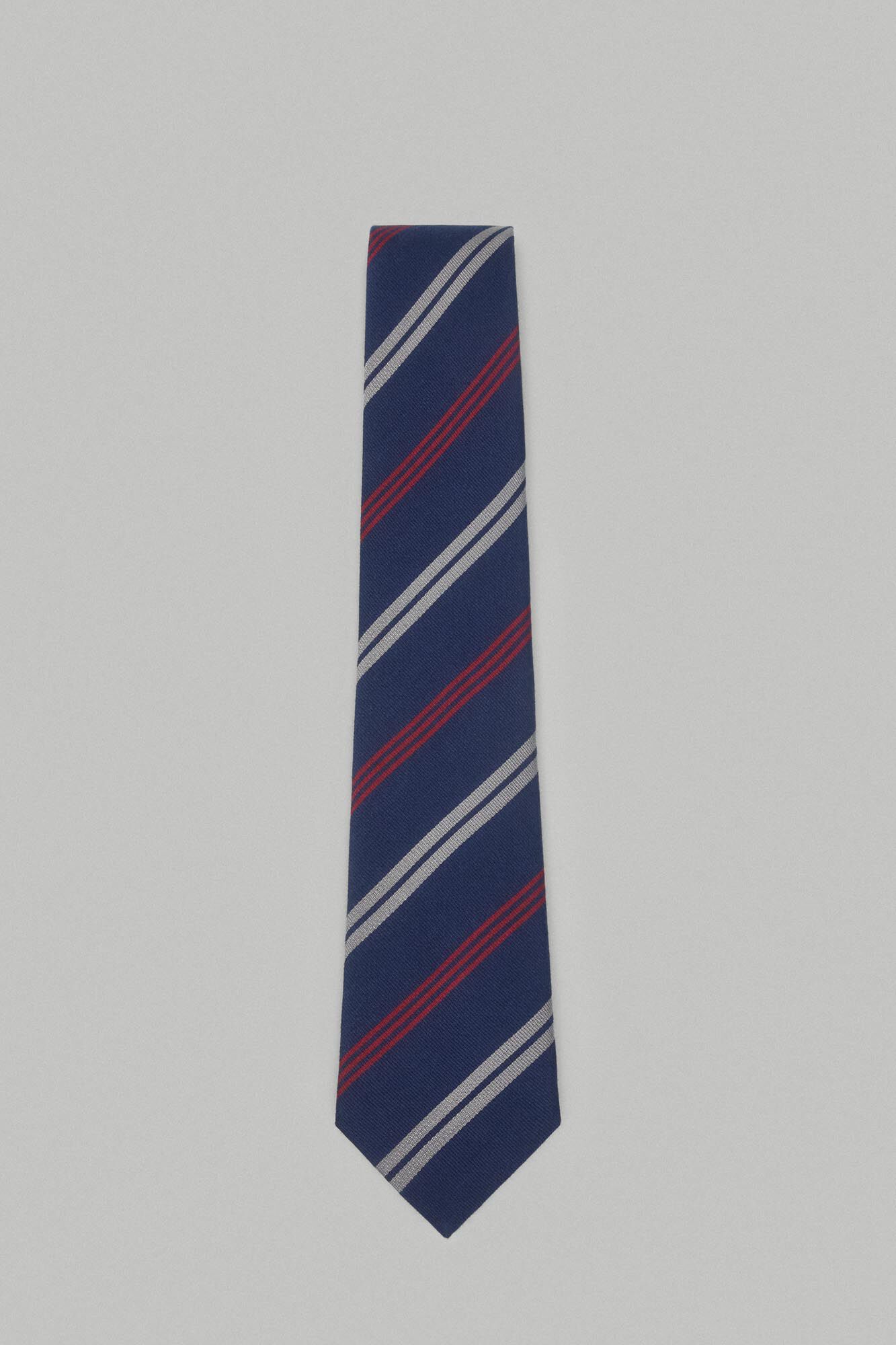 Pedro del Hierro Natural silk tie Blue