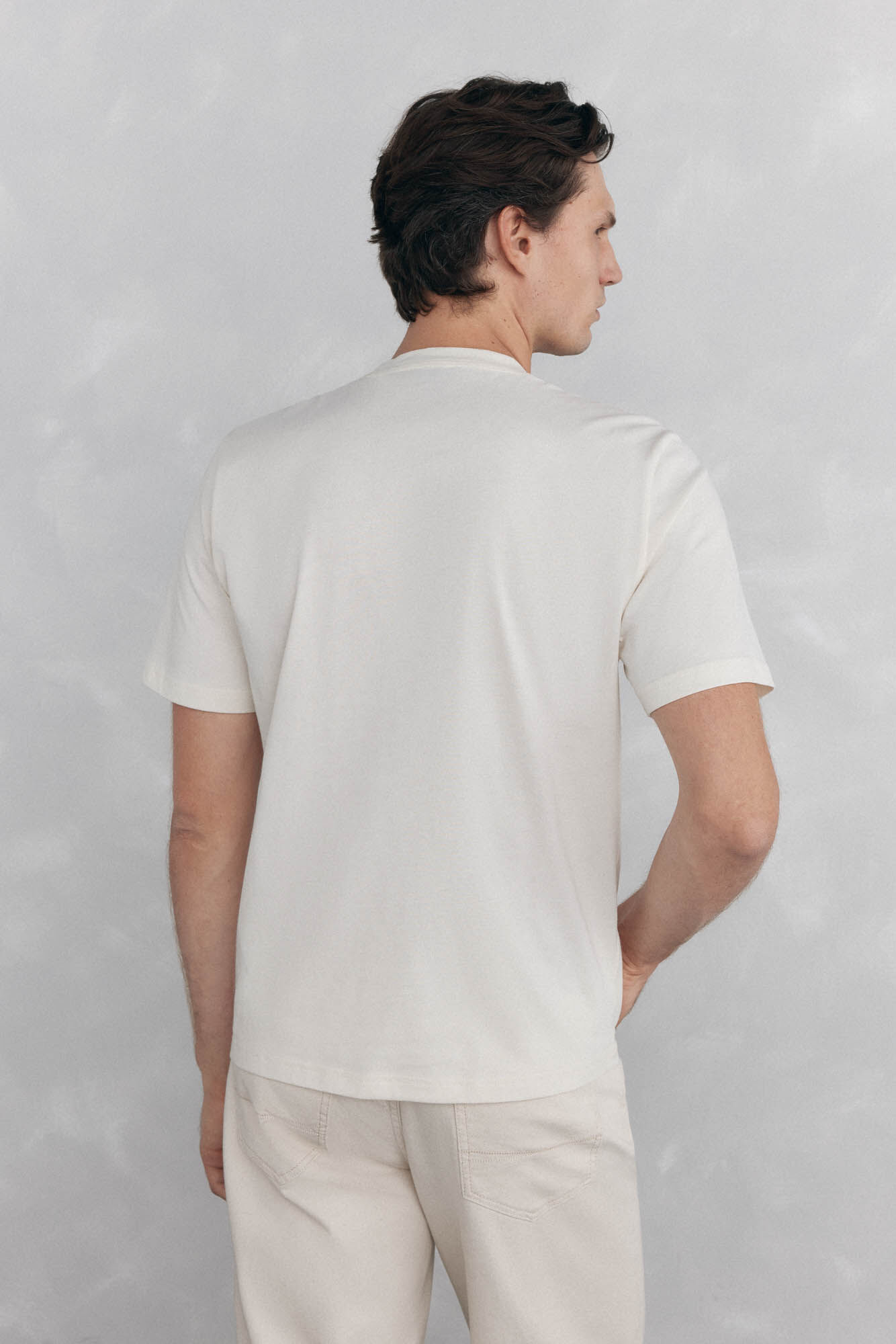 Pedro del Hierro T-shirt logo Ecru