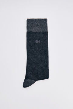 Pedro del Hierro Plain logo socks Grey