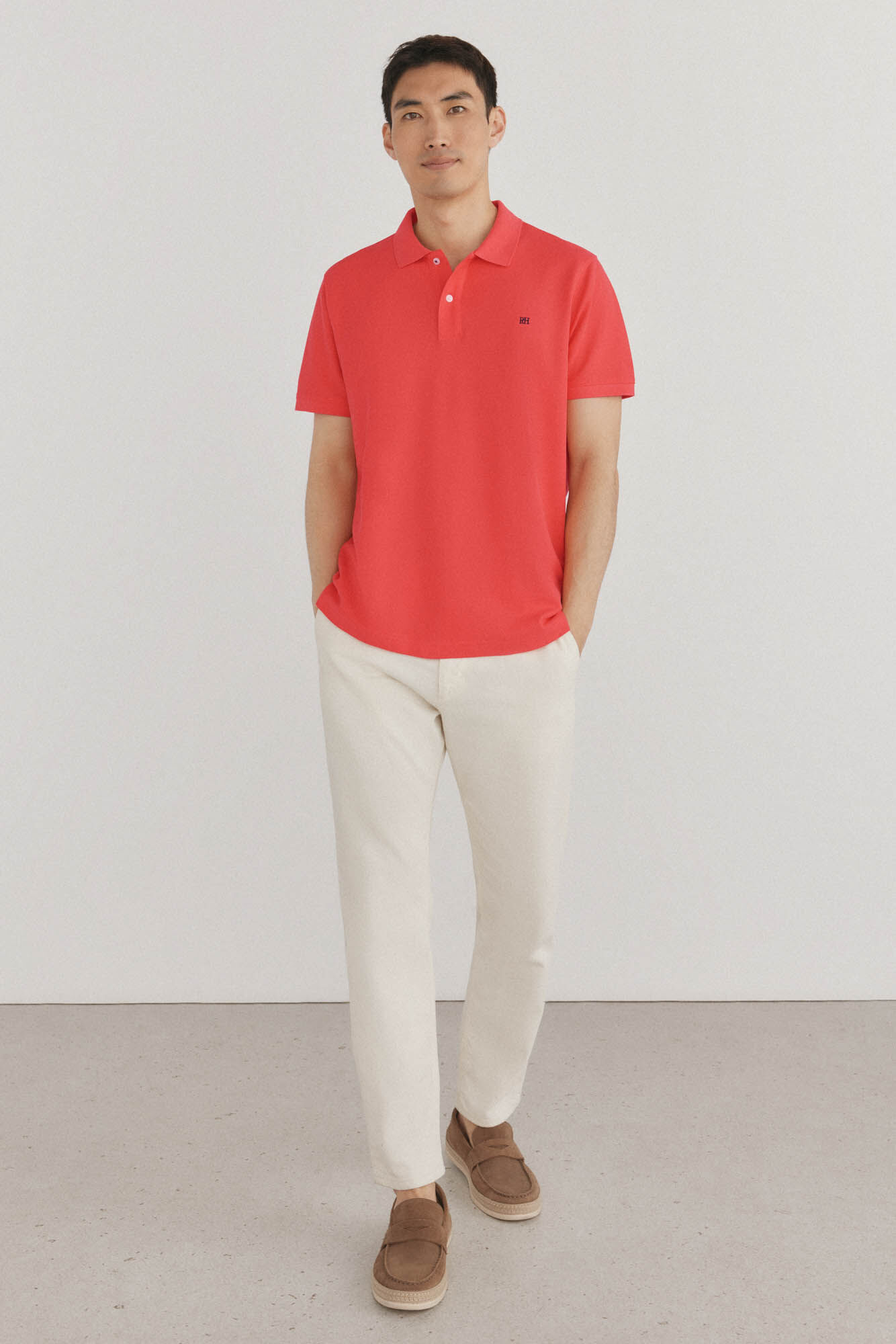 Pedro del Hierro Polo b&aacute;sico piqu&eacute; Vermelho