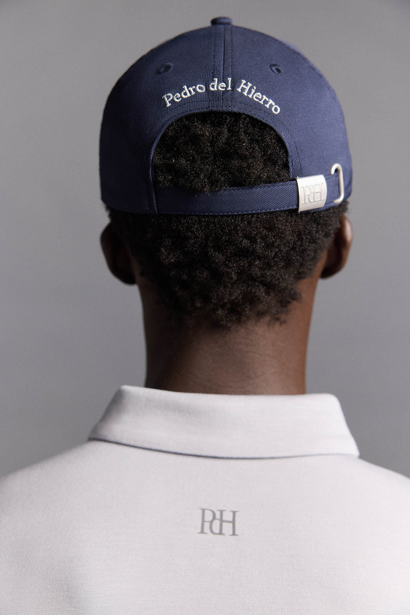 Pedro del Hierro Plain long sleeve golf polo shirt Grey