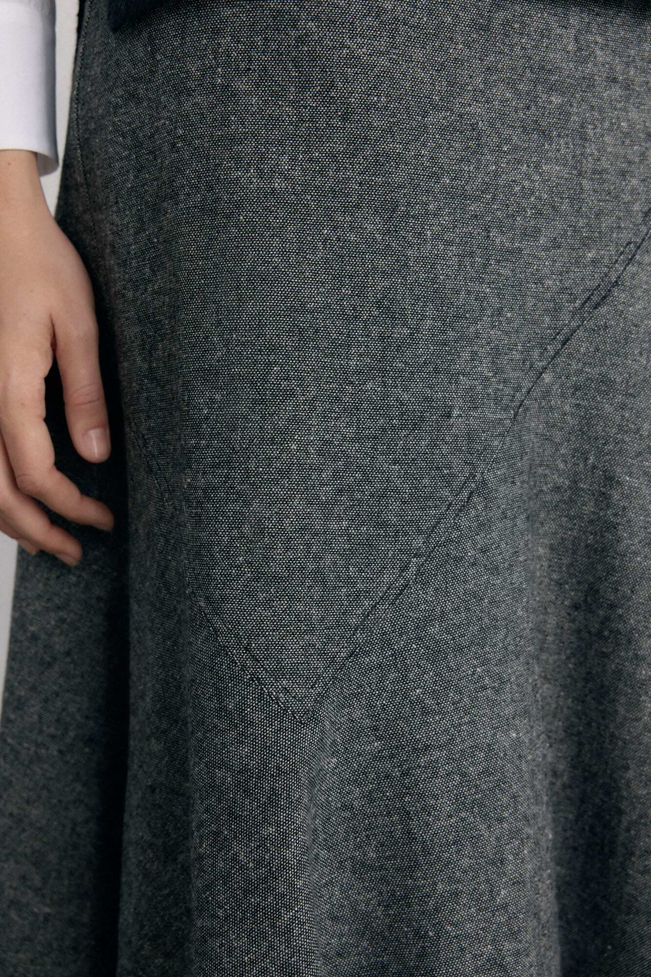 Pedro del Hierro Skirt cuts with hem hem Grey