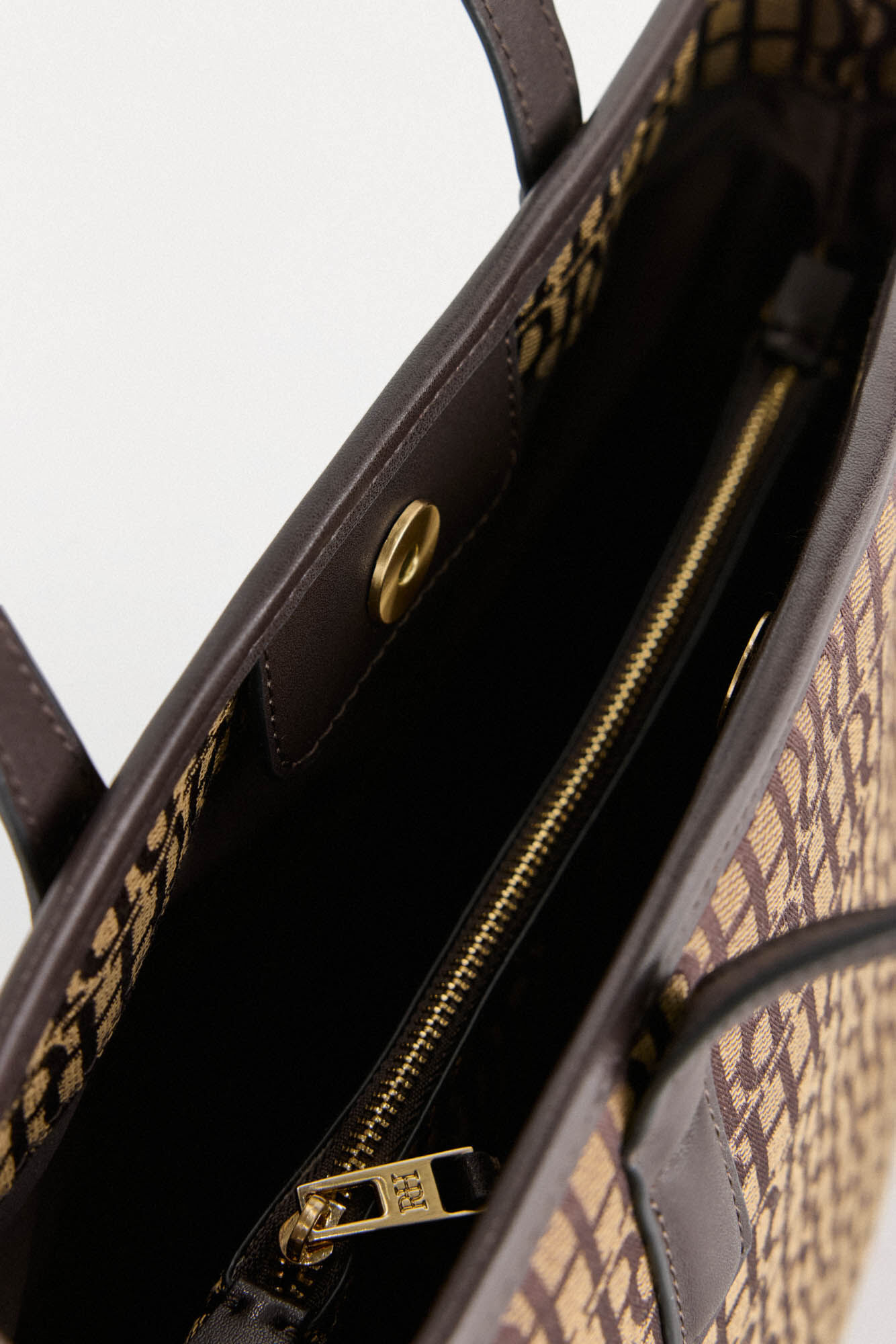 Pedro del Hierro Jacquard tote bag Brown