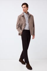 Pedro del Hierro Tapered tailored trousers Brown