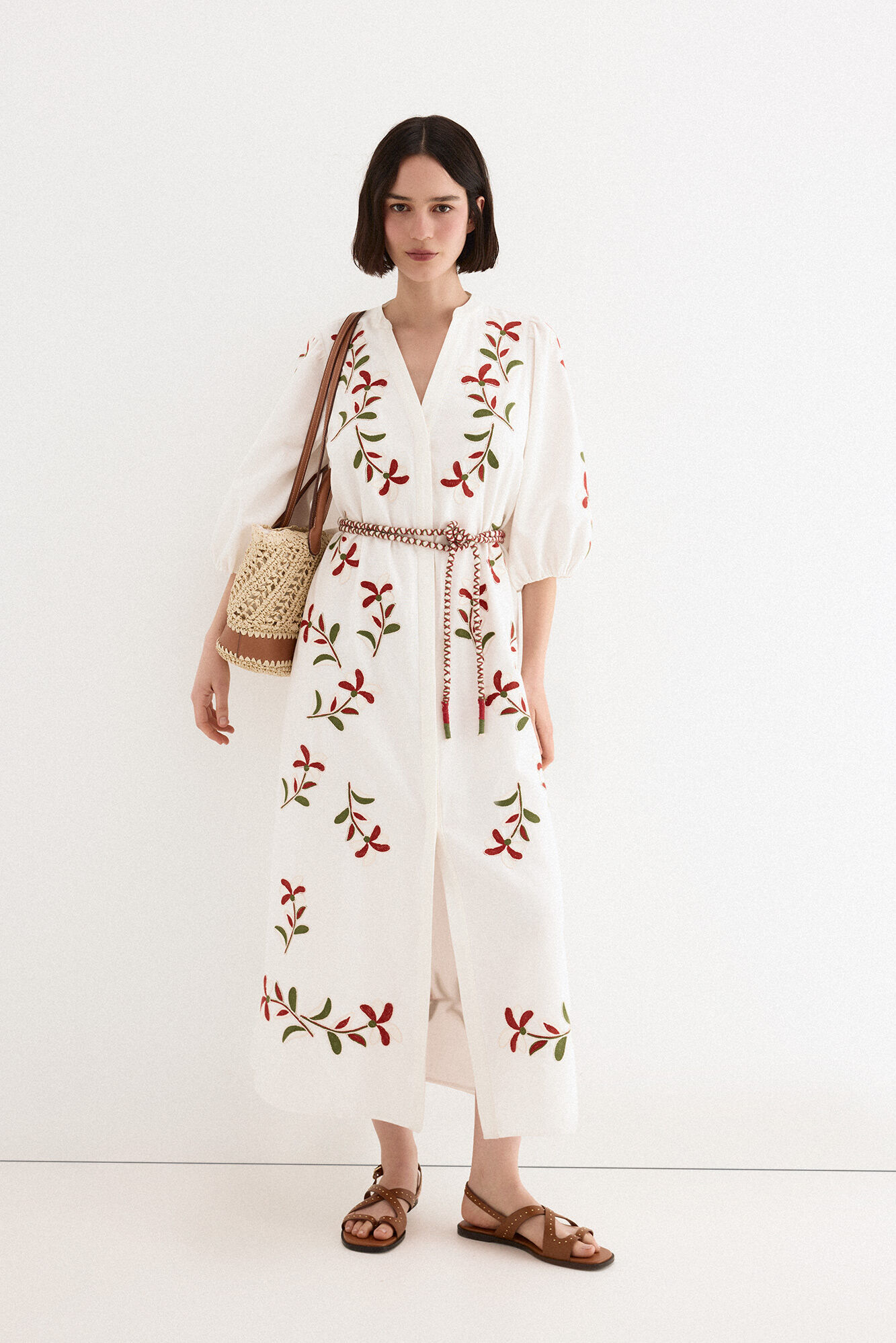 TFP by Tamara Falc&oacute; Embroidered shirt dress