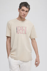 Pedro del Hierro Logo print T-shirt Beige