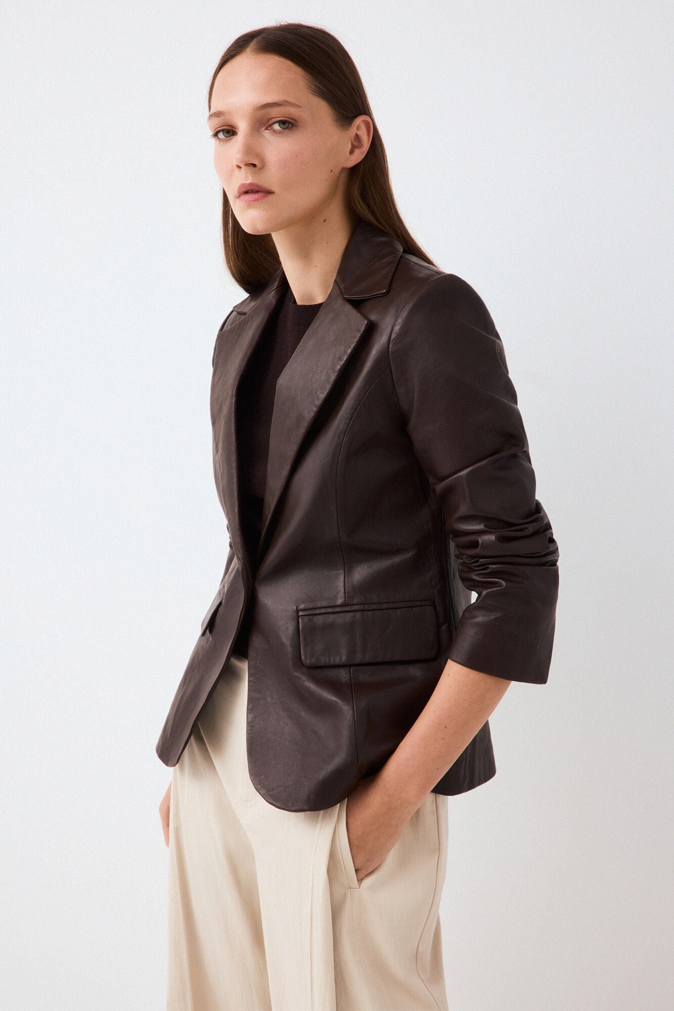 Pedro del Hierro Suede bomber jacket Brown