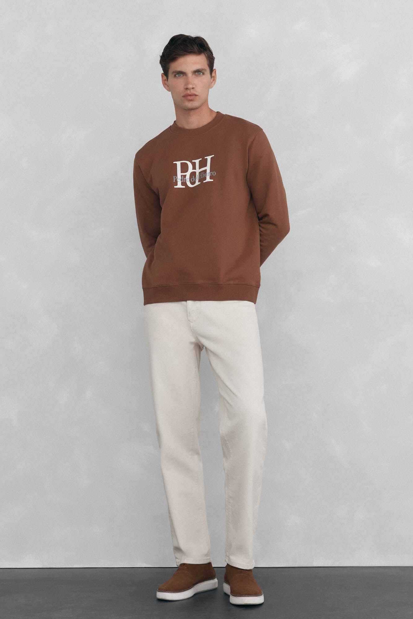 Pedro del Hierro Big logo crew neck sweatshirt