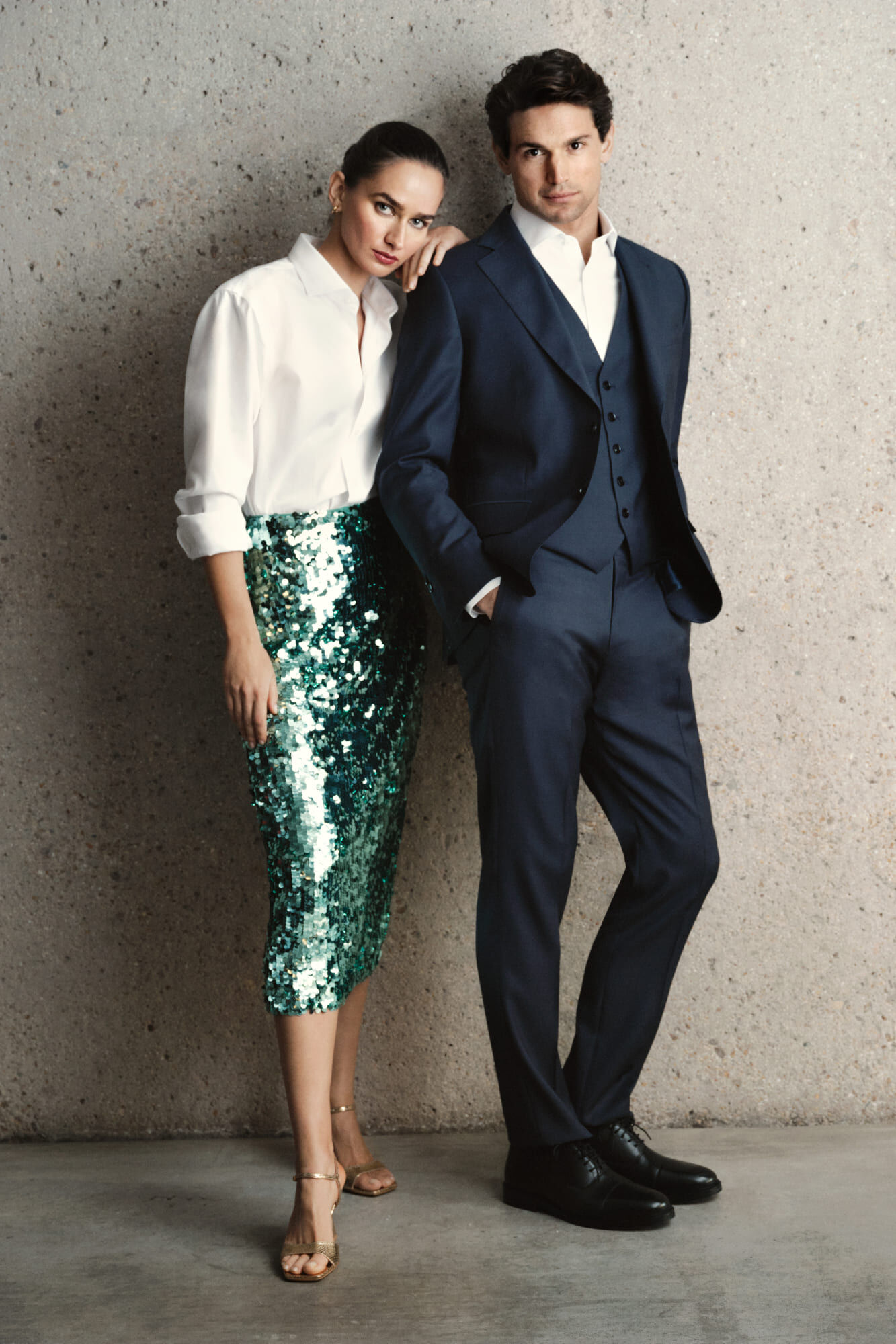 Pedro del Hierro Sequinned midi skirt Turquoise