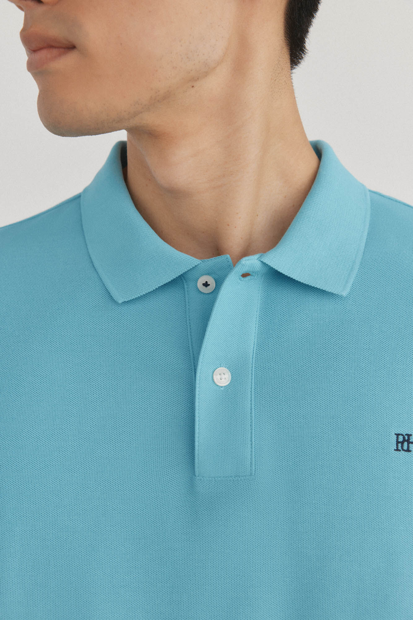 Pedro del Hierro Basic piqu&eacute; polo shirt Turquoise