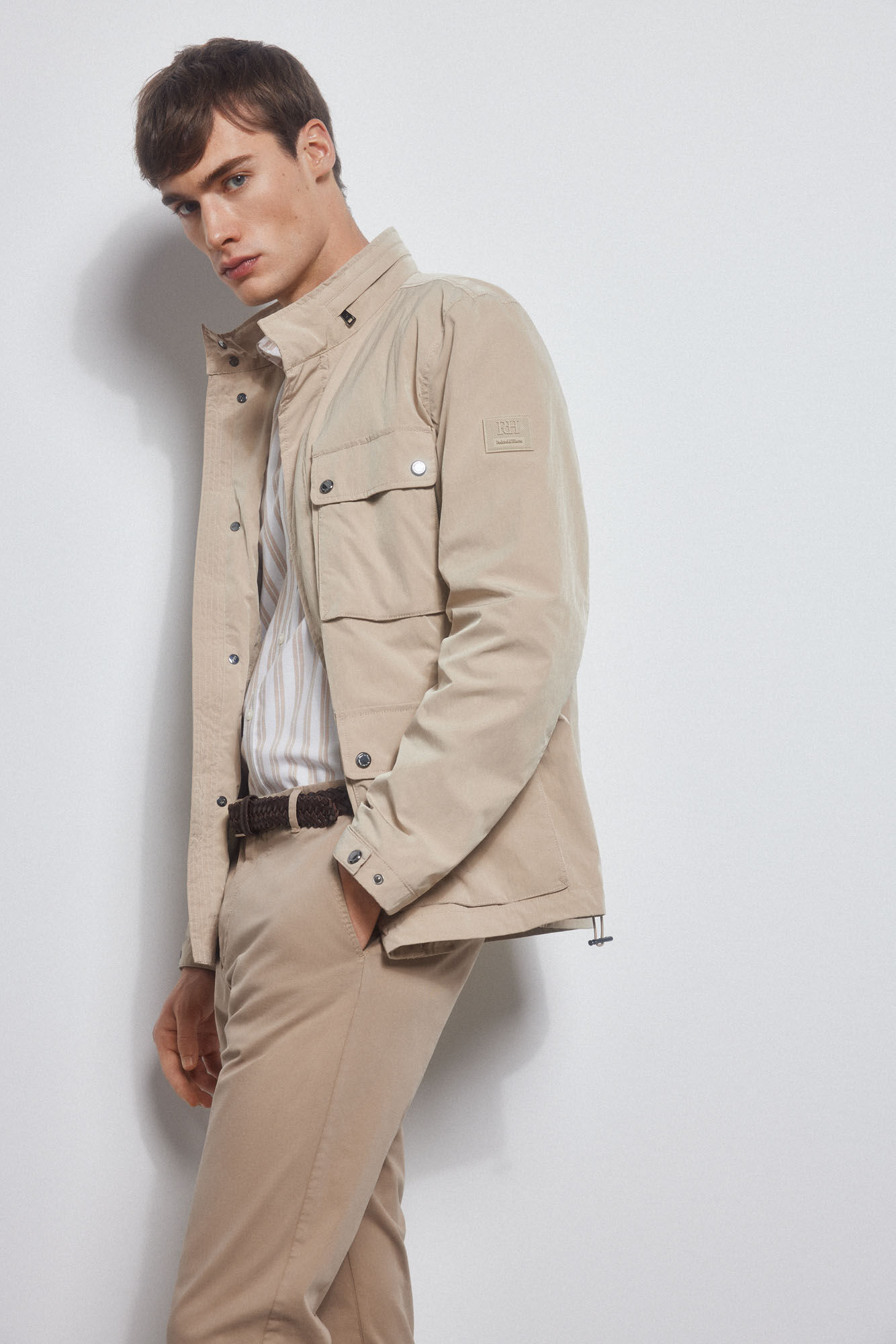 Pedro del Hierro Technical four-pocket jacket Beige