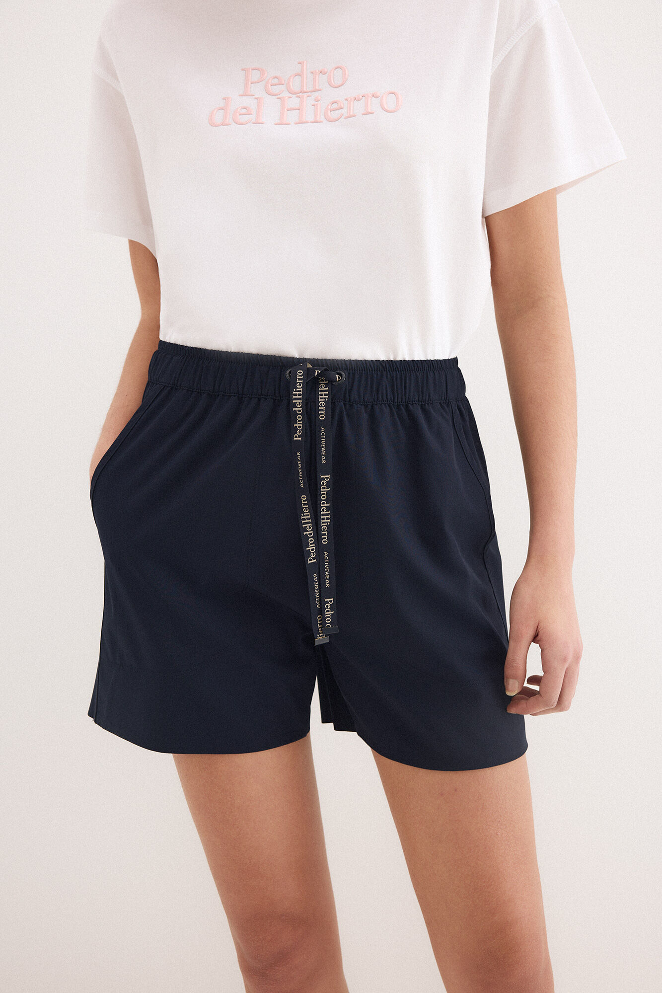 Pedro del Hierro Technical fabric trousers Blue