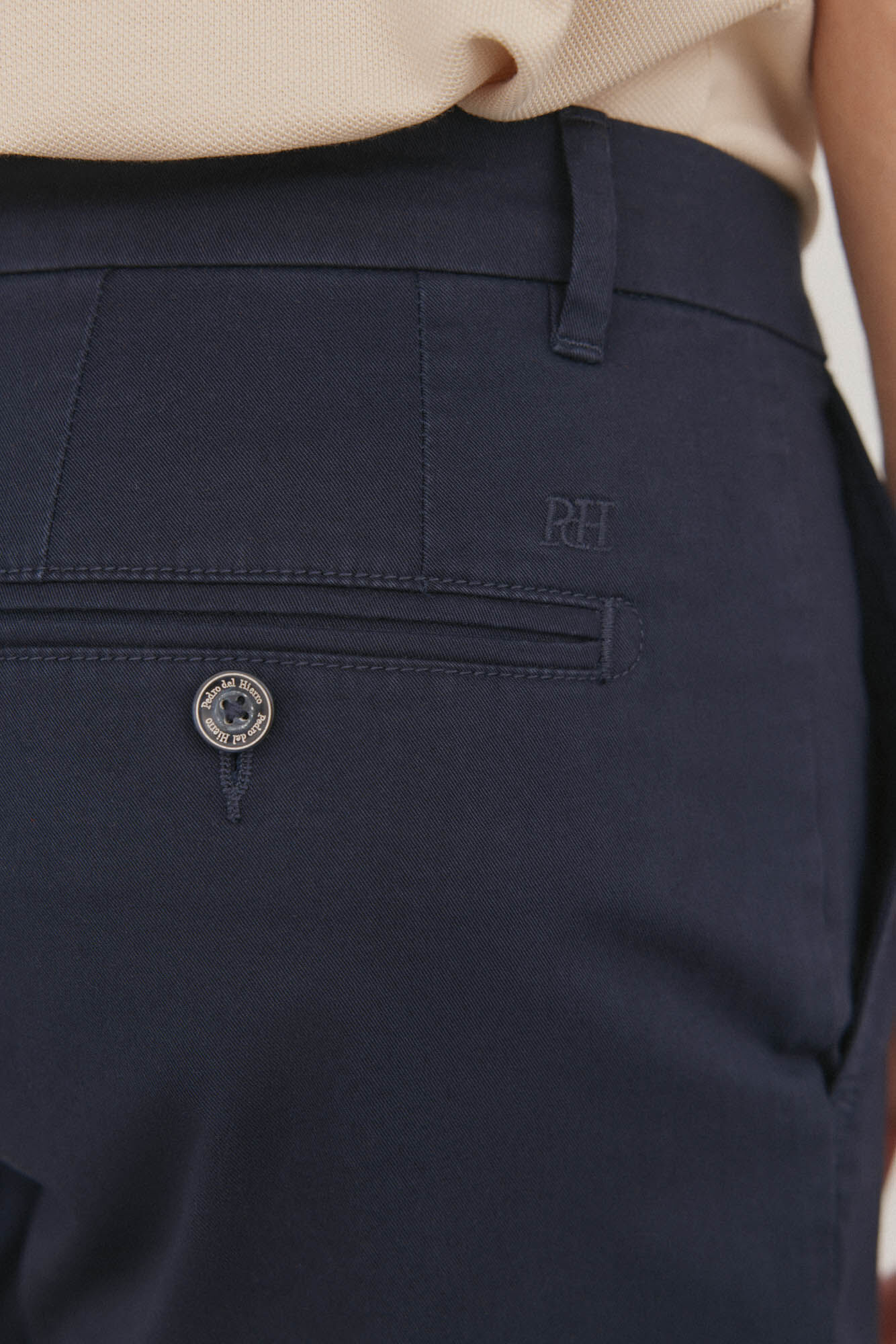 Pedro del Hierro Bermuda chino premium flex Azul