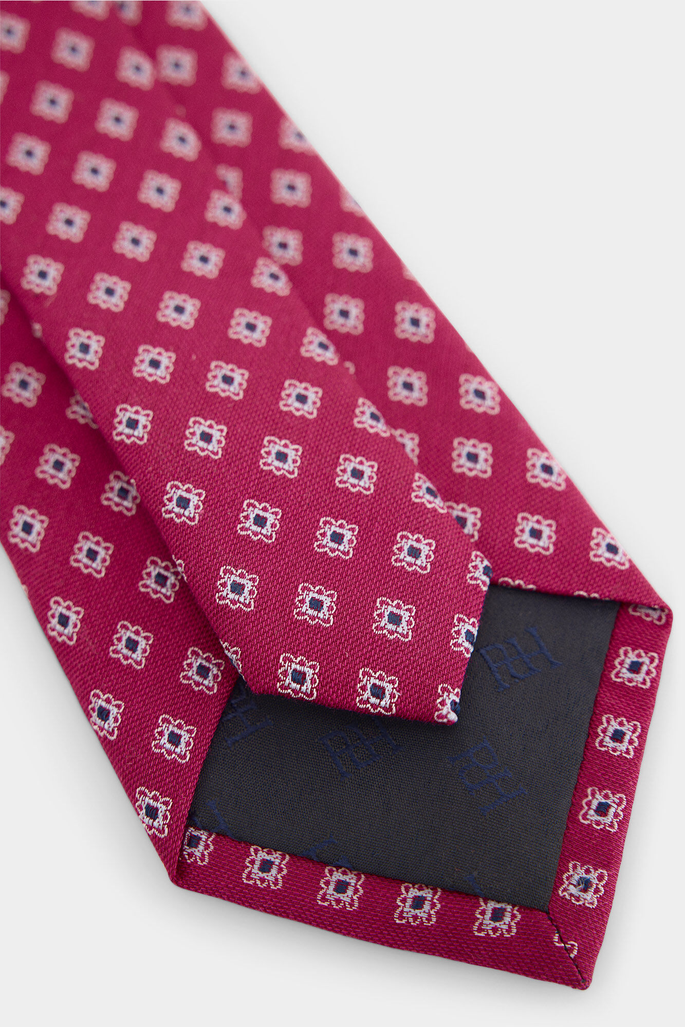Pedro del Hierro Natural silk tie Pink