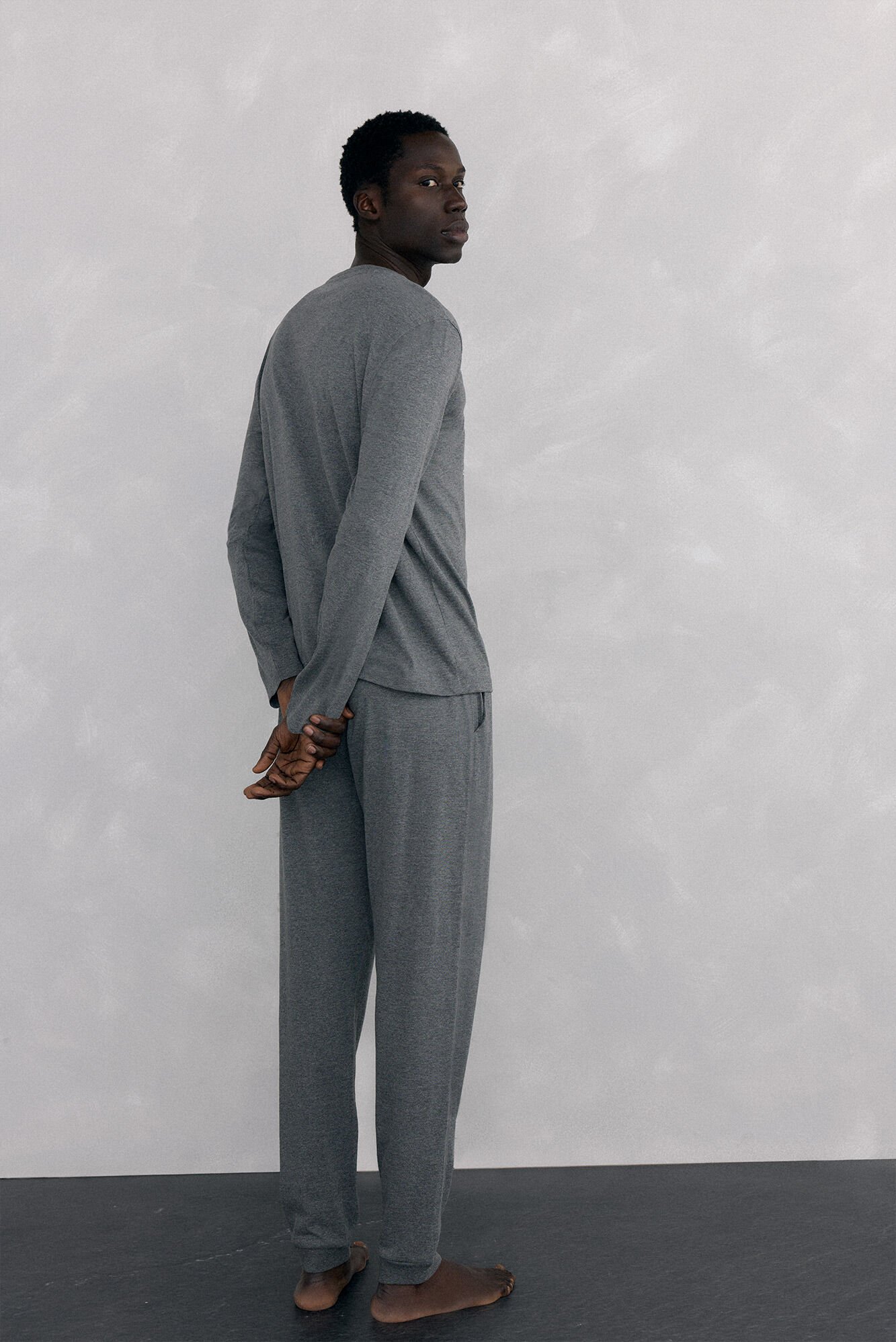 Pedro del Hierro Set de pijama punto Gris