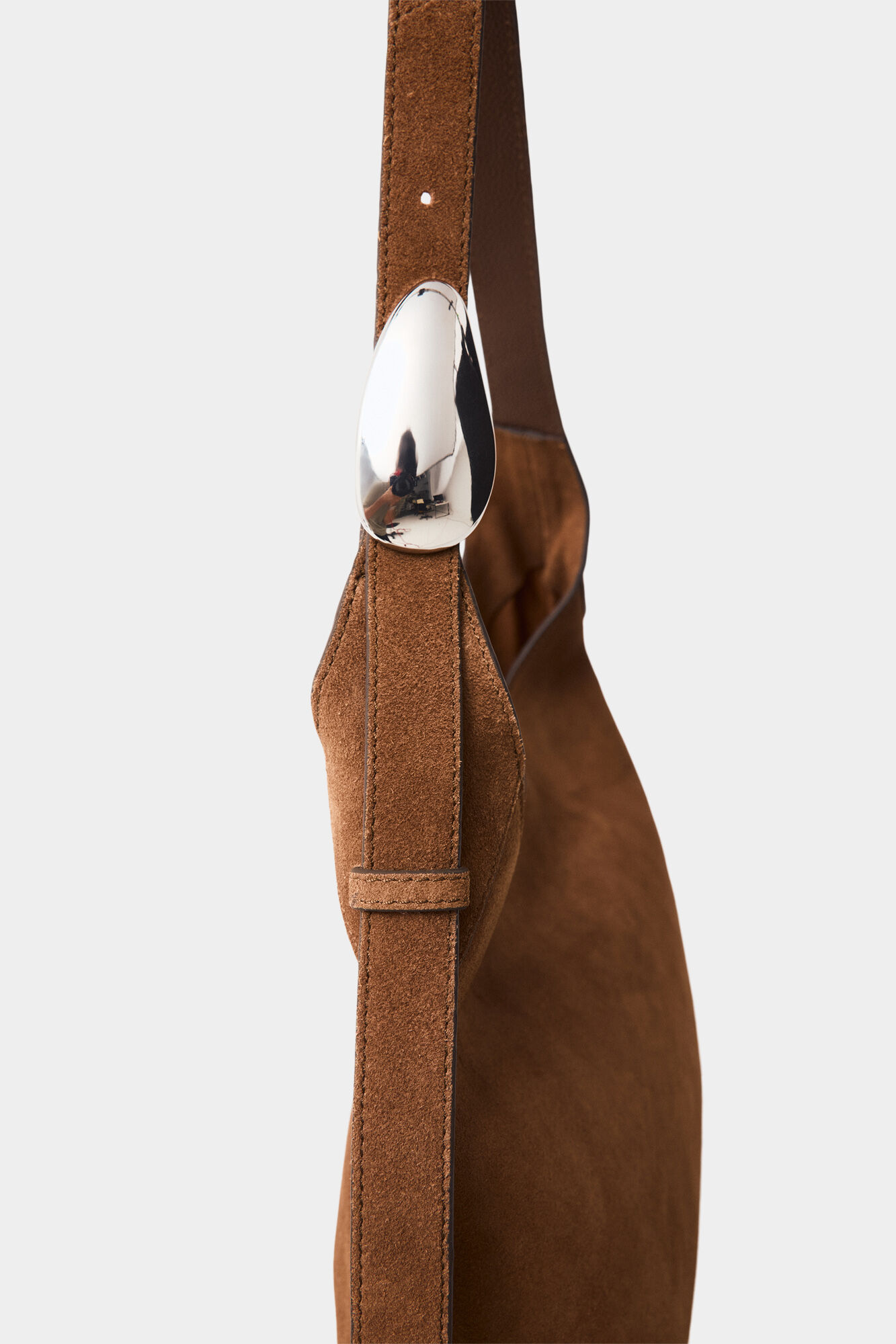 Pedro del Hierro Suede shoulder bag Brown