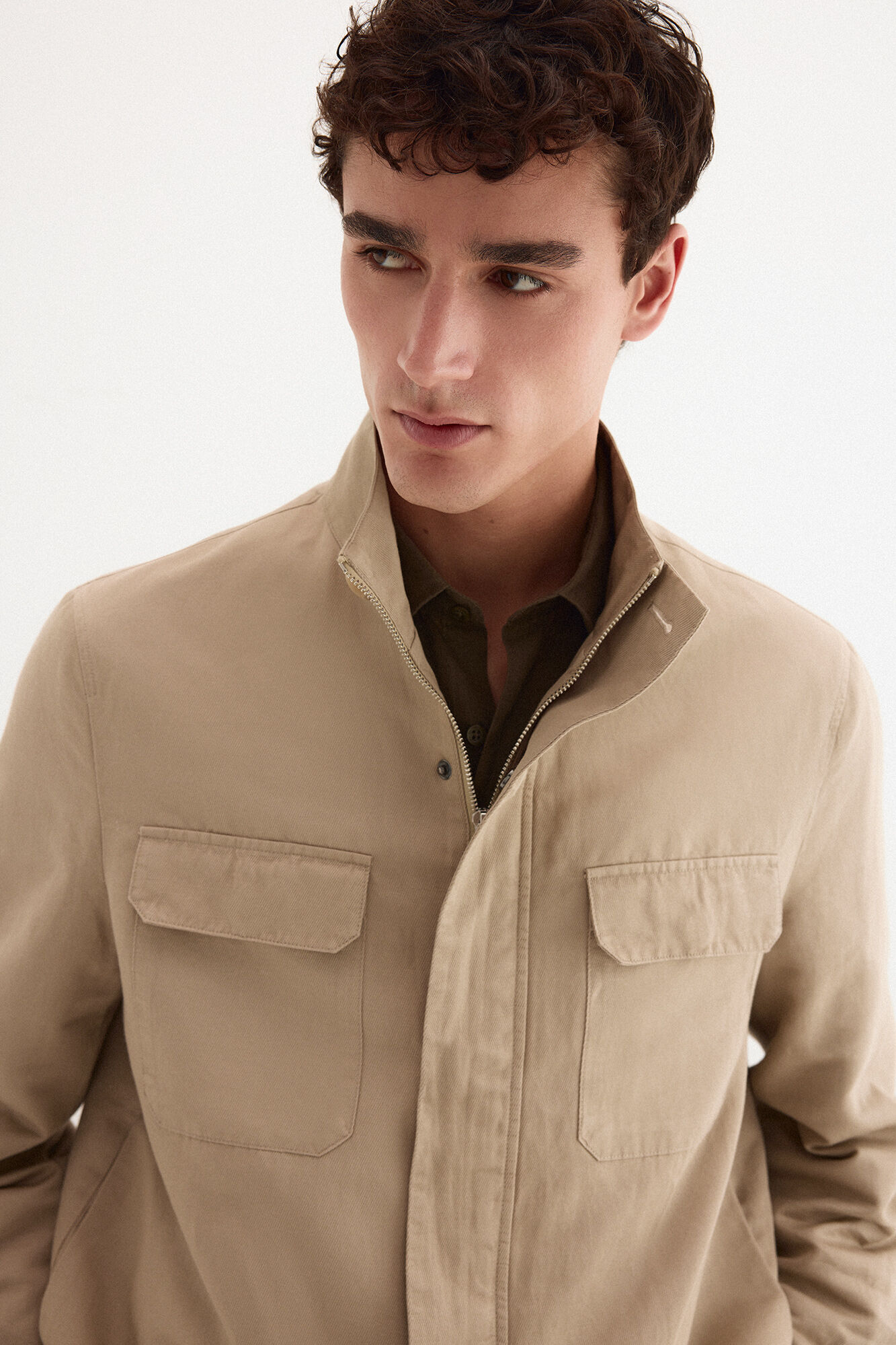 Pedro del Hierro Linen blend jacket Grey