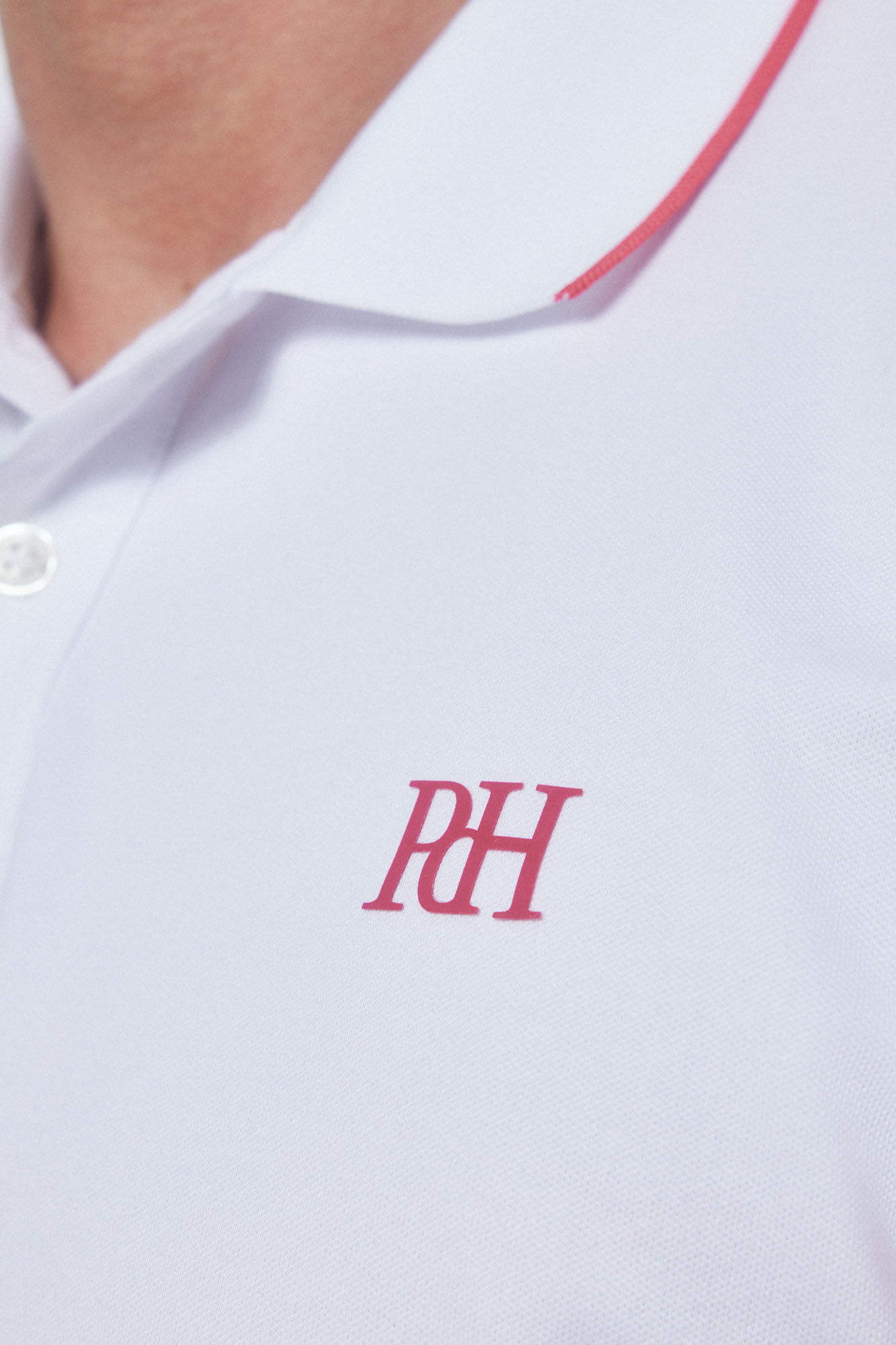 Pedro del Hierro Polo rayas t&eacute;cnico GOLF Coral