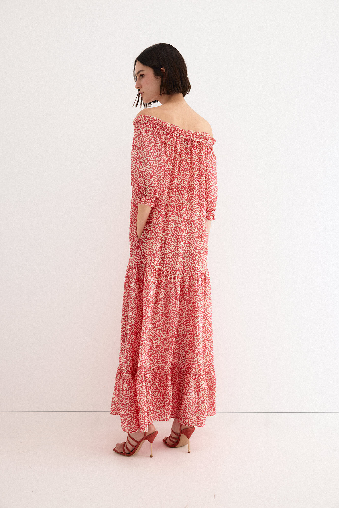 TFP by Tamara Falc&oacute; Contrast tie dress Red