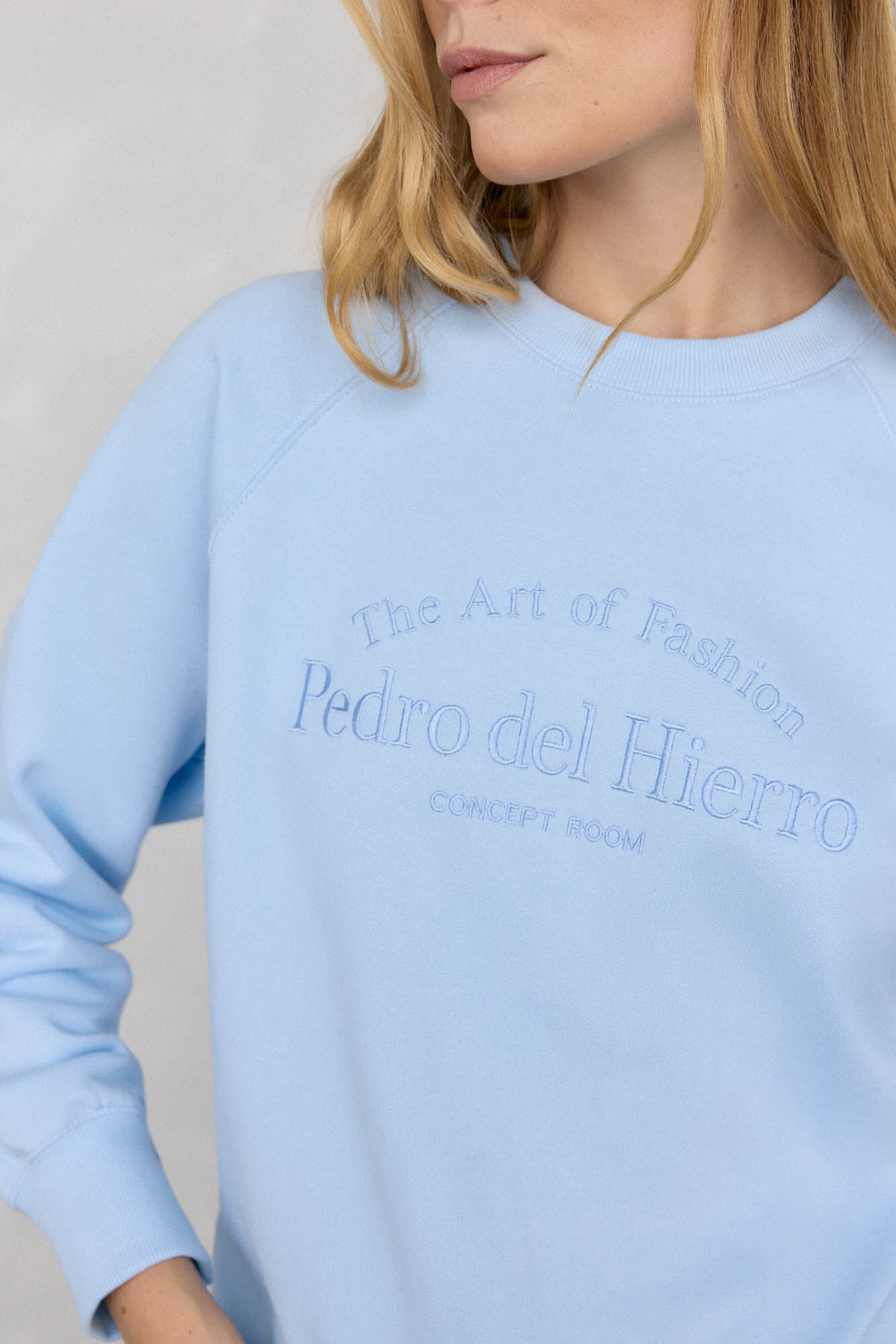 Pedro del Hierro Sweatshirt logo bordado Azul