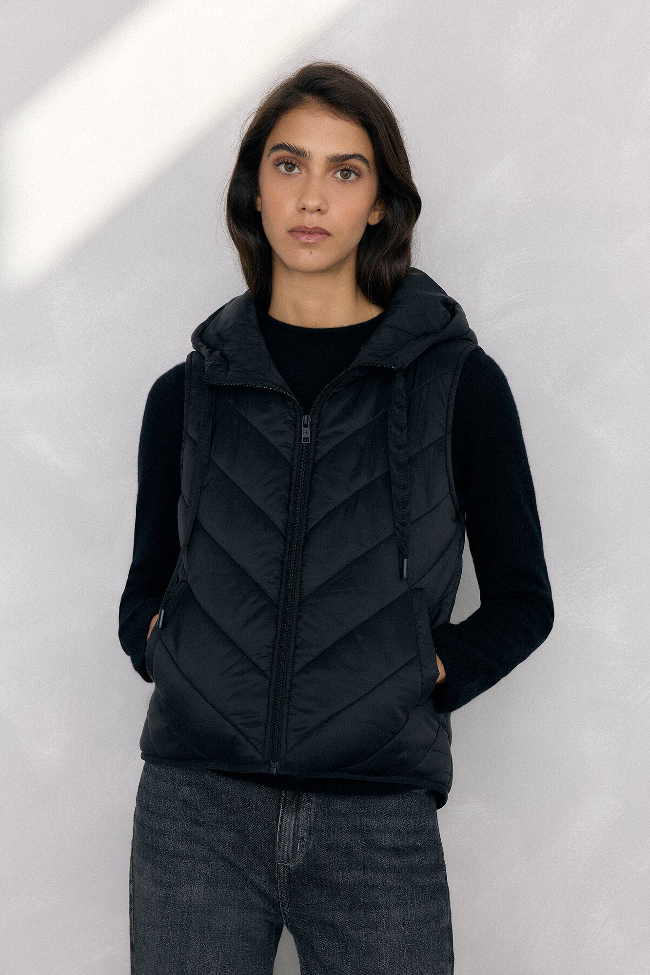 Pedro del Hierro Sobretudo e colete interno Preto