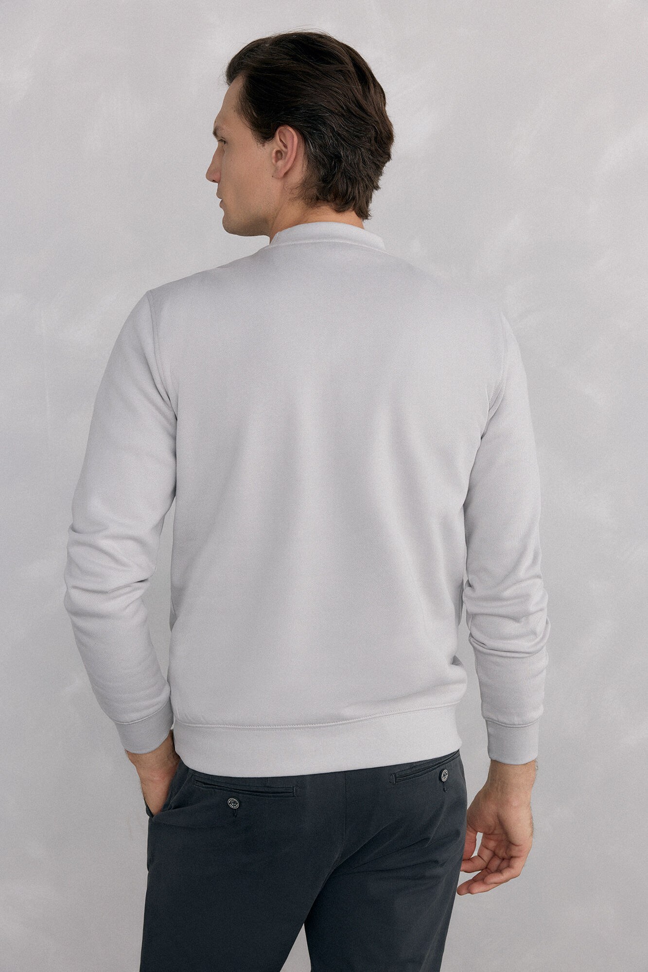 Pedro del Hierro Sweatshirt logo crew neck Grey