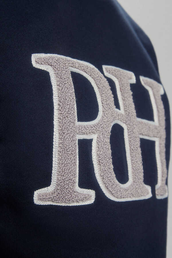 Pedro del Hierro Towelling logo sweatshirt Blue