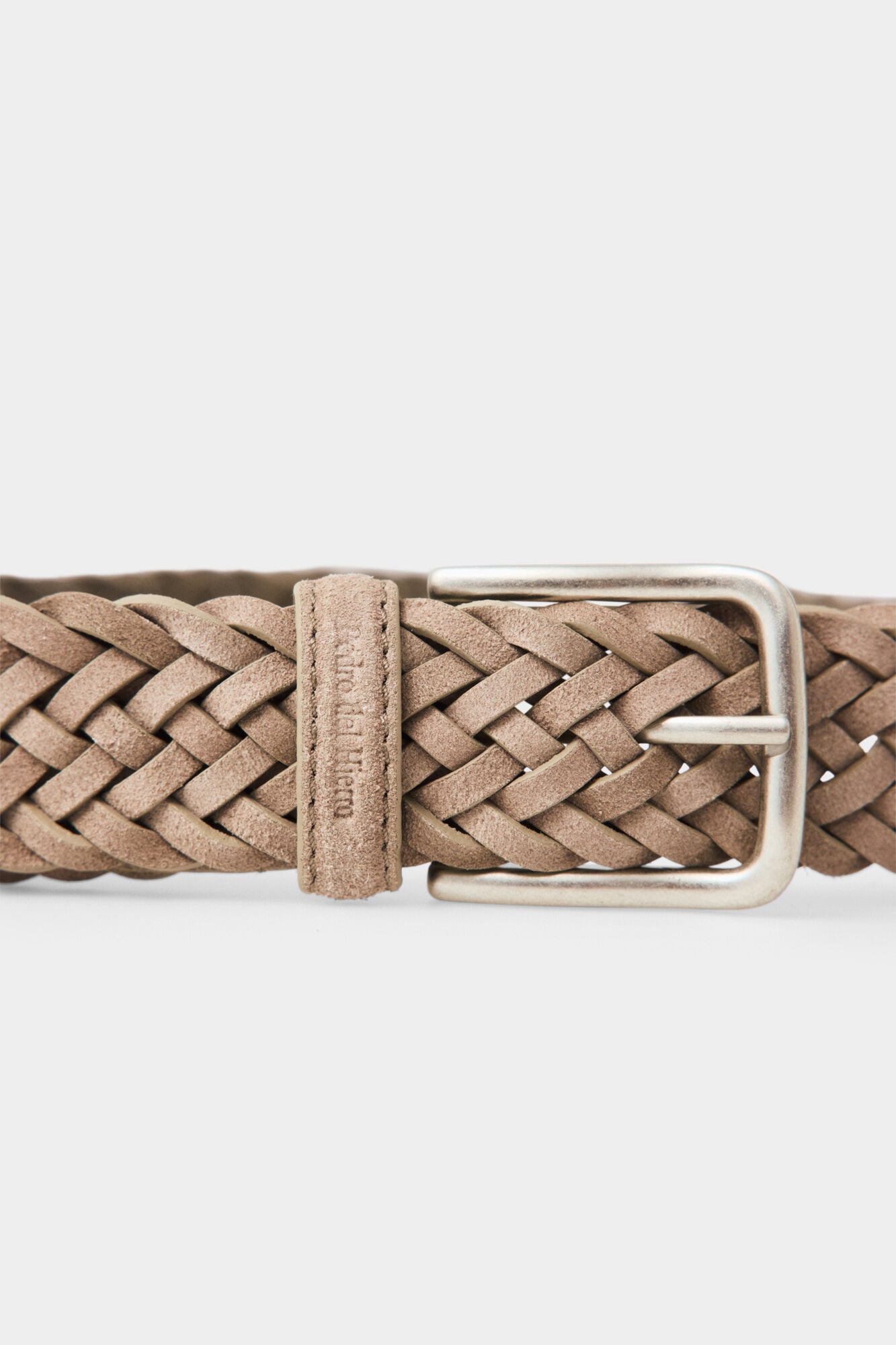 Pedro del Hierro Braided split leather belt
