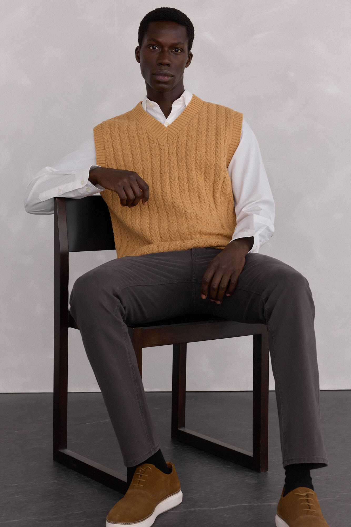 Pedro del Hierro Coloured slim fit 5-pocket trousers. Grey