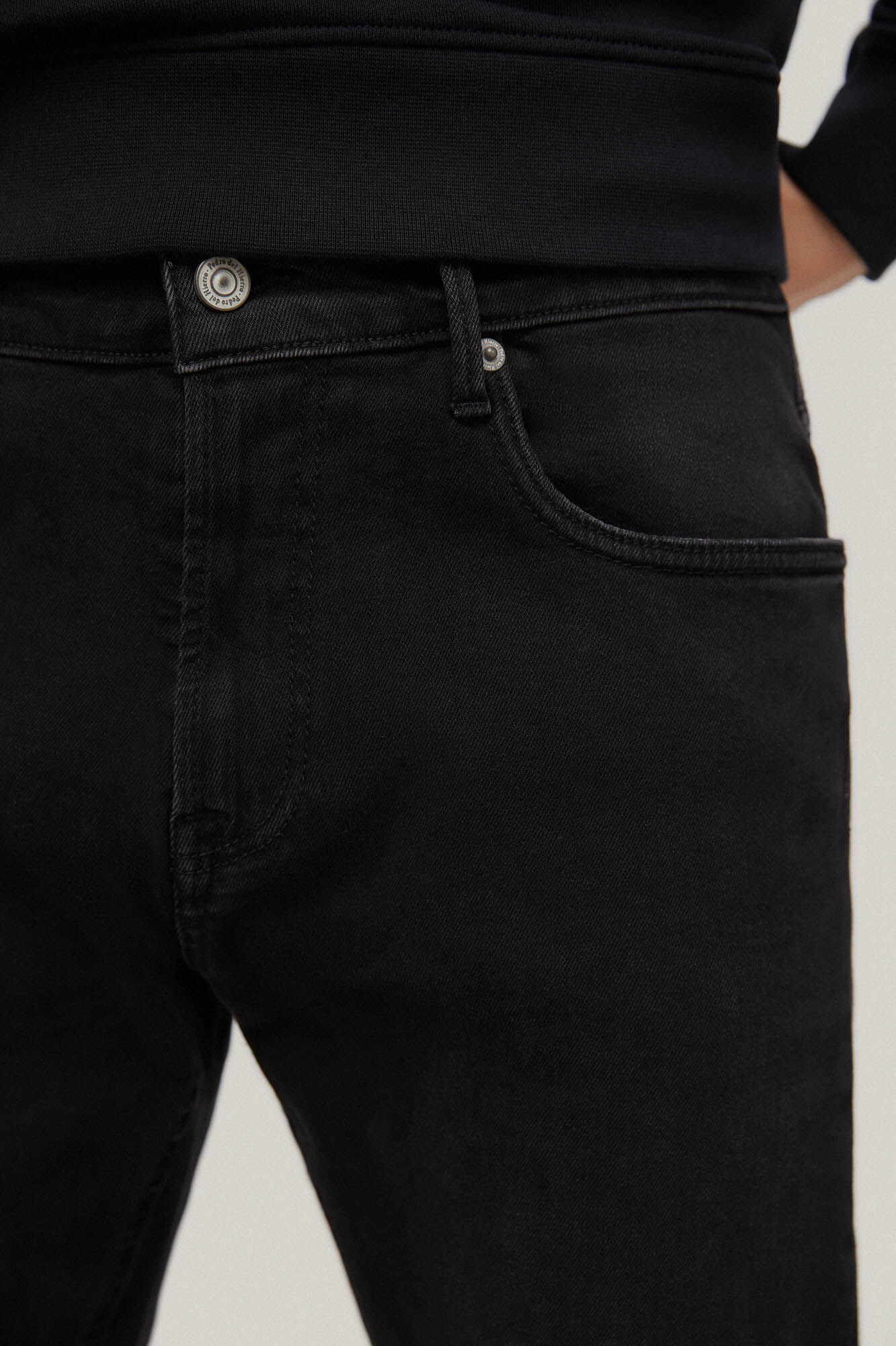 Pedro del Hierro Pantal&oacute;n vaquero regular s&uacute;per suave Negro