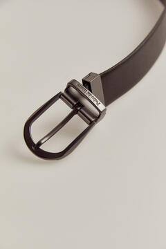 Pedro del Hierro Reversible leather dress belt Black