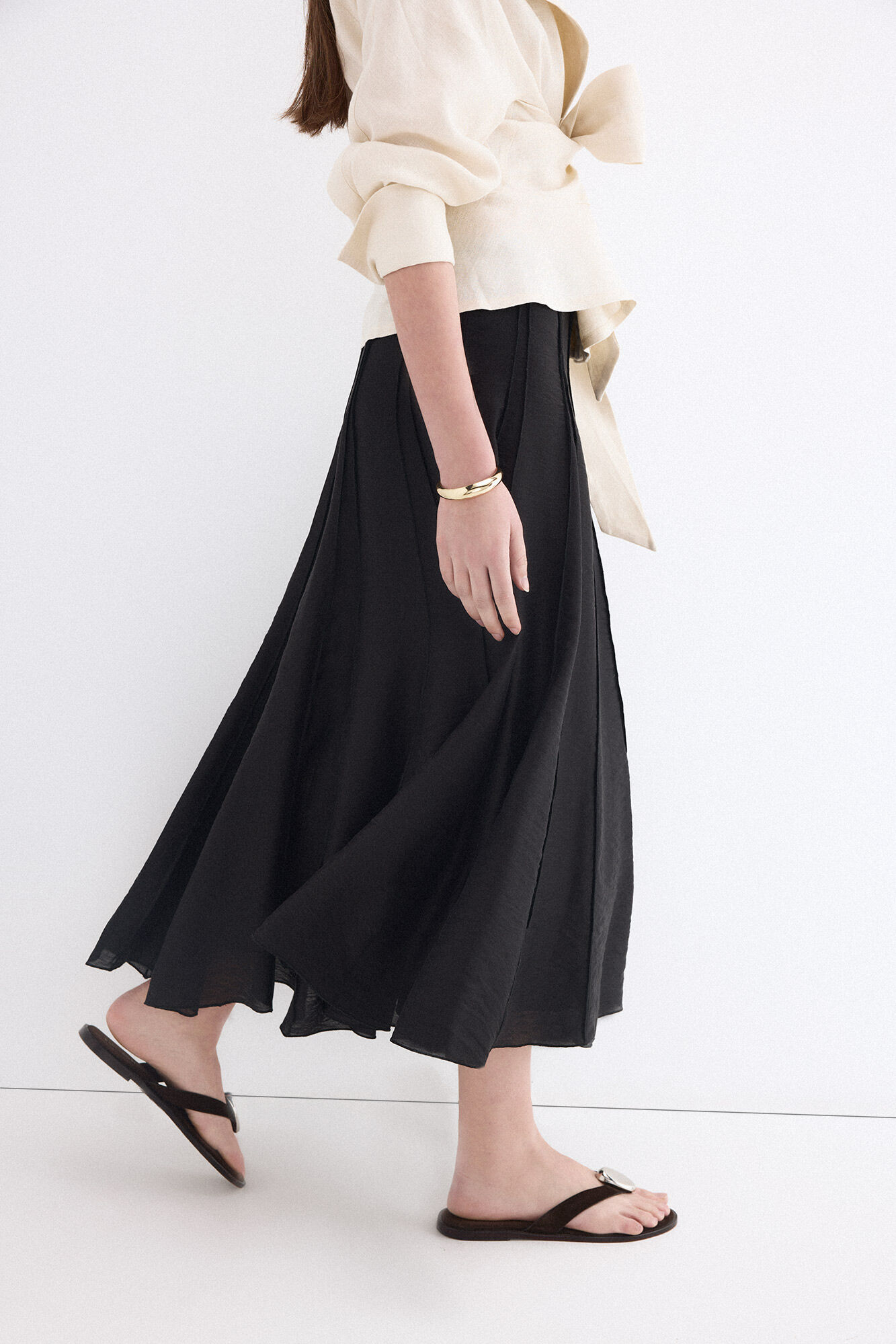 Pedro del Hierro Godet flared skirt Black