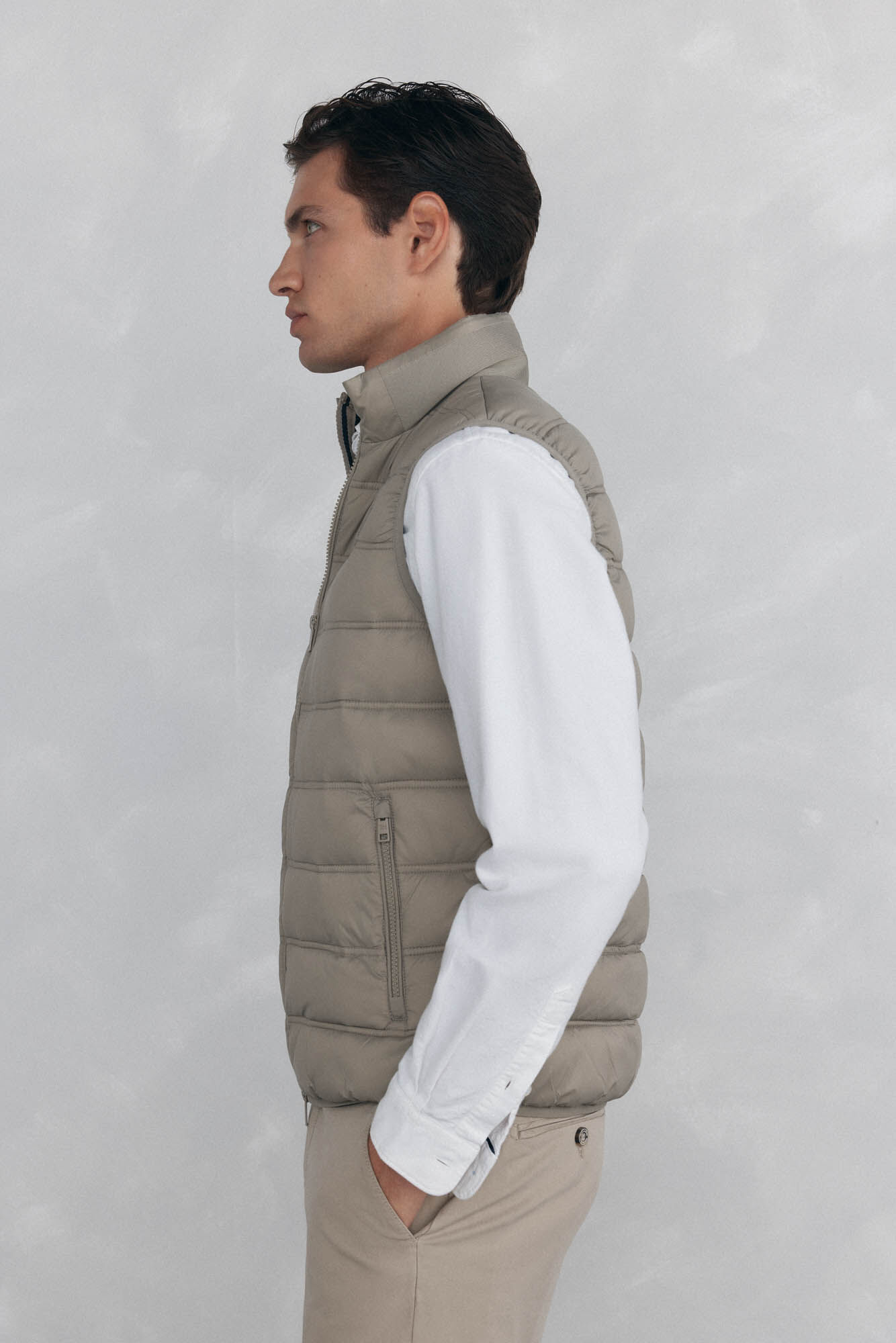 Pedro del Hierro Ultralight gilet  Beige
