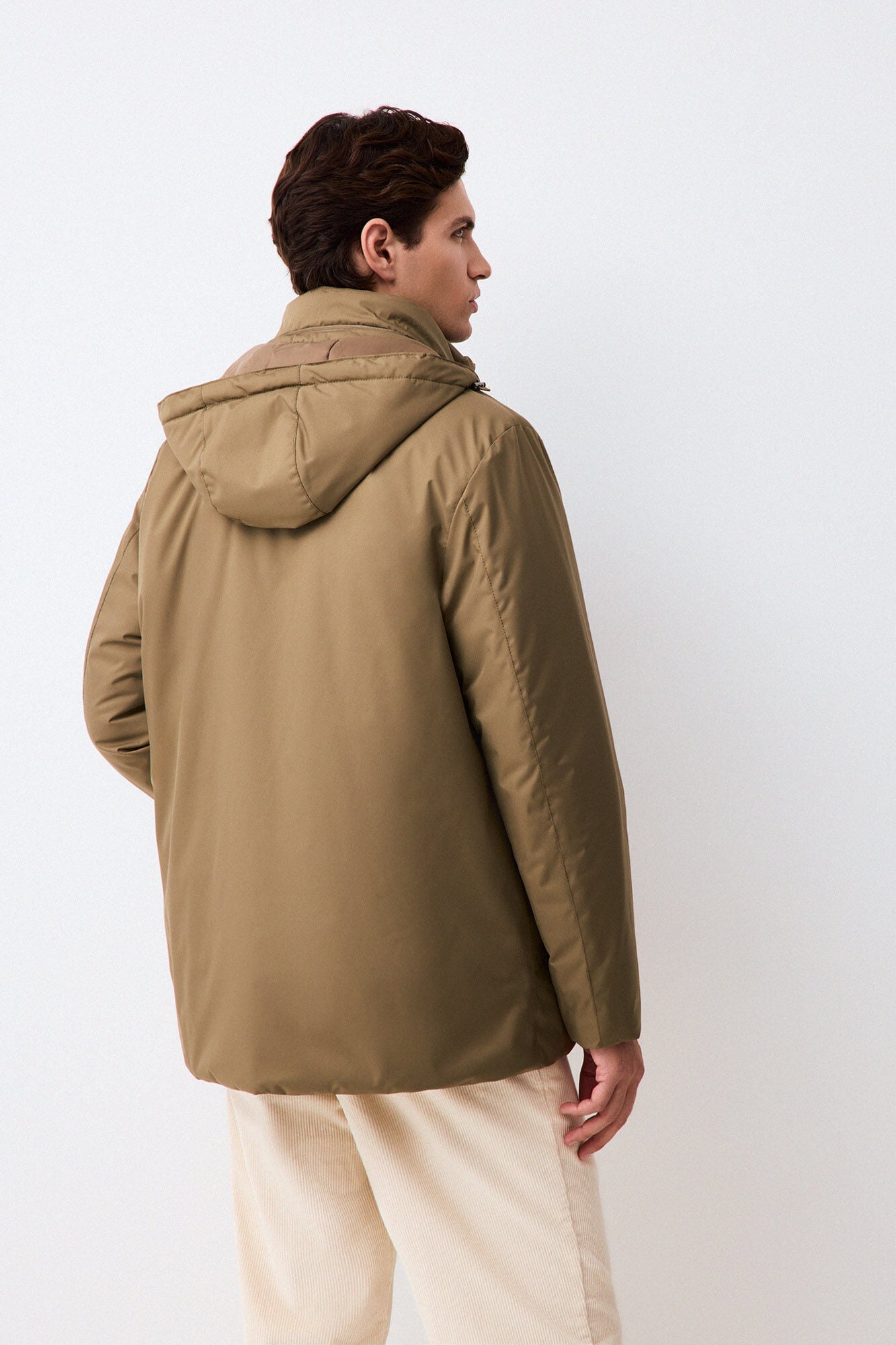 Pedro del Hierro Long technical parka Green
