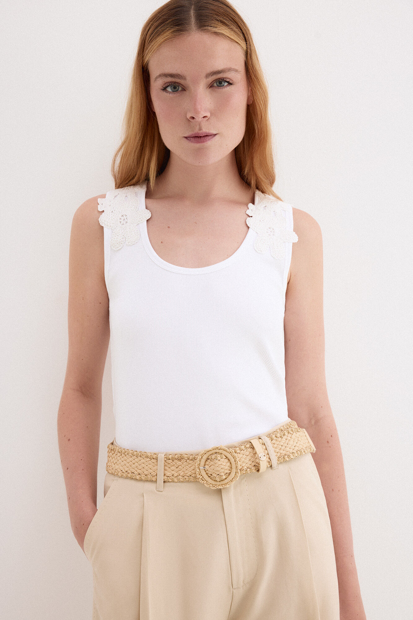 Pedro del Hierro Raffia belt