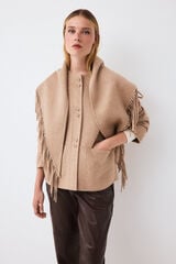 Pedro del Hierro Double-faced short coat Beige